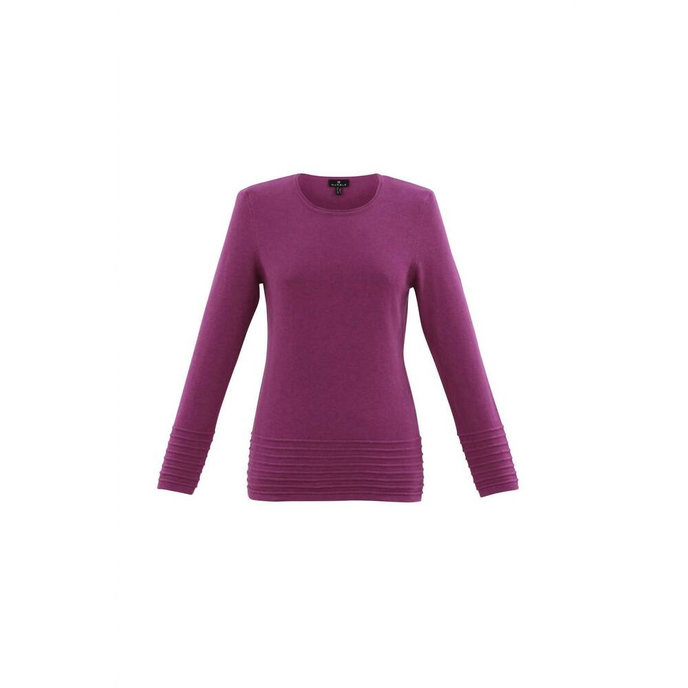 NEW MARBLE women's crewneck sweater in magenta